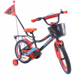 Detský bicykel 16" Fuzlu Thor čierno-červený-modrý-lesklý